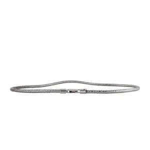 Gucci silver grey skinny metal rope belt Gucci Fall 1996 Tom Ford Silver Mesh Skinny Snake Chain Belt  main image 3